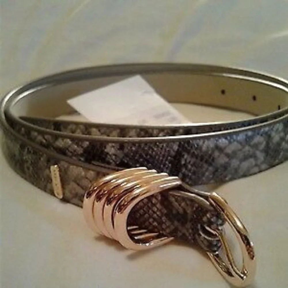 Anne Klein Leather Scales Belt-Size M